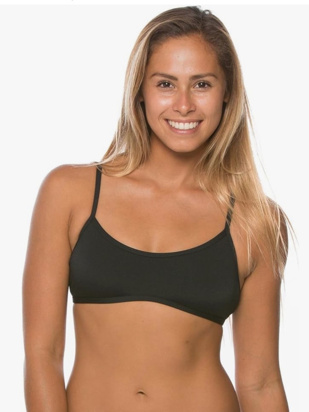 Jolyn Clothing Black Scoop Bikini Top (Only)